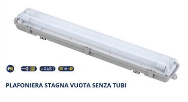 PLAF.LED IP65  2X9W CM.60 VUOTA