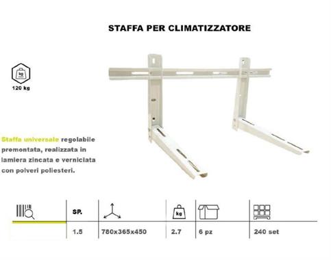 STAFFA 450MM C/BAR.120KG SP1.5